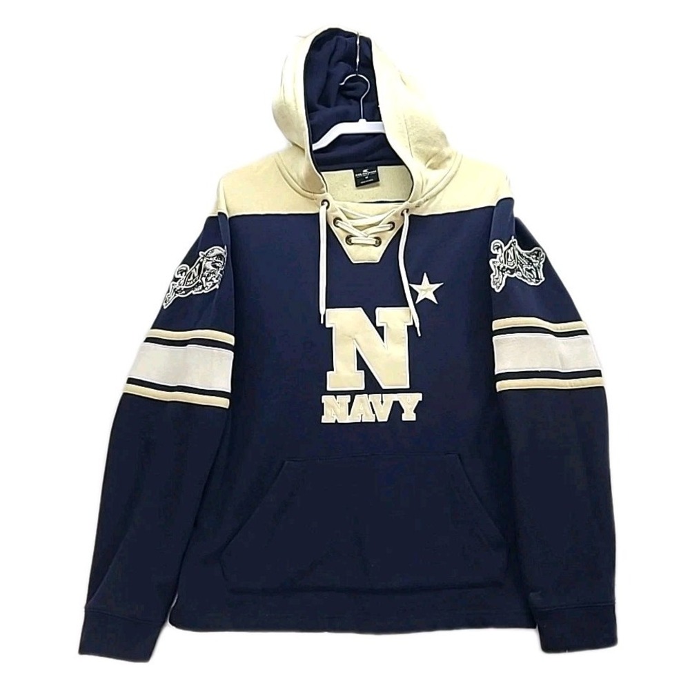 Navy Colosseum M Navy Midshipman Lace Up‎ Hoodie